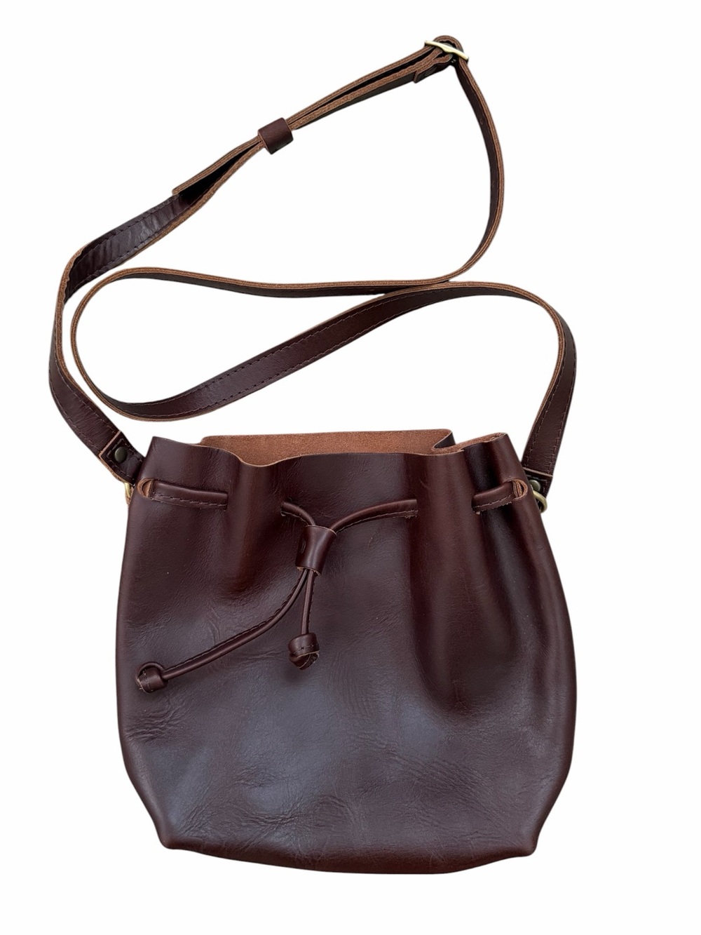 Portland Leather Crossbody Bucket Bag